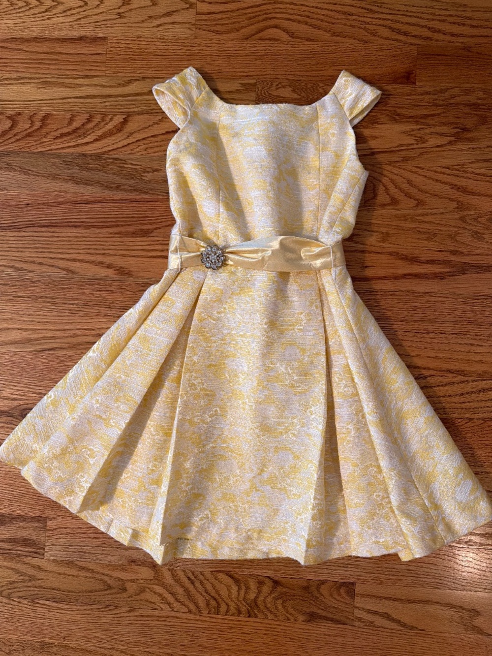 ABS Kids Girls Yellow Dress Sz 8